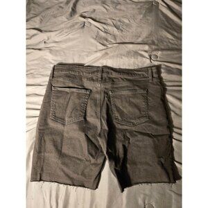 NWT New No Bo Mens Black Denim Jean Shorts Waist Size 40 Stretch Distressed